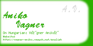aniko vagner business card